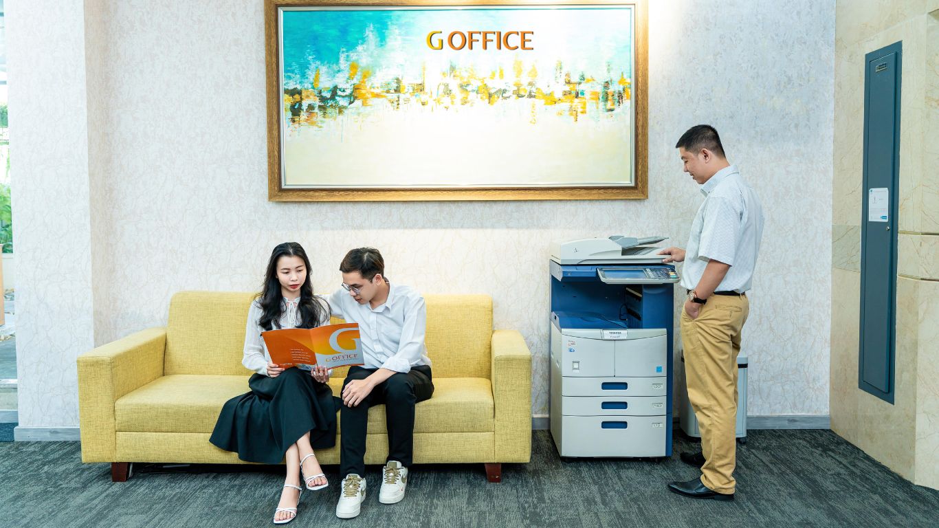 thiết bị in ấn tại không gian cho thuê coworking của G Office